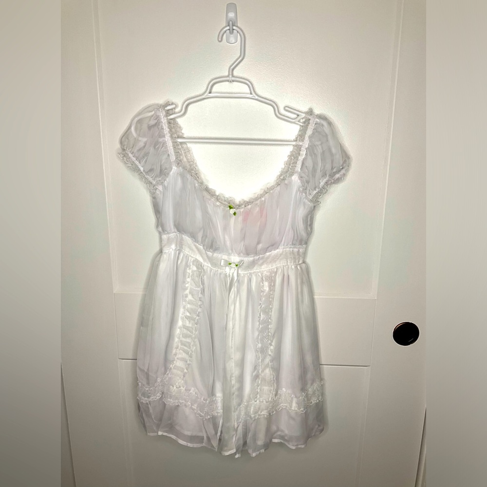 Sugar Thrillz white peasant dress from Dolls Kill
